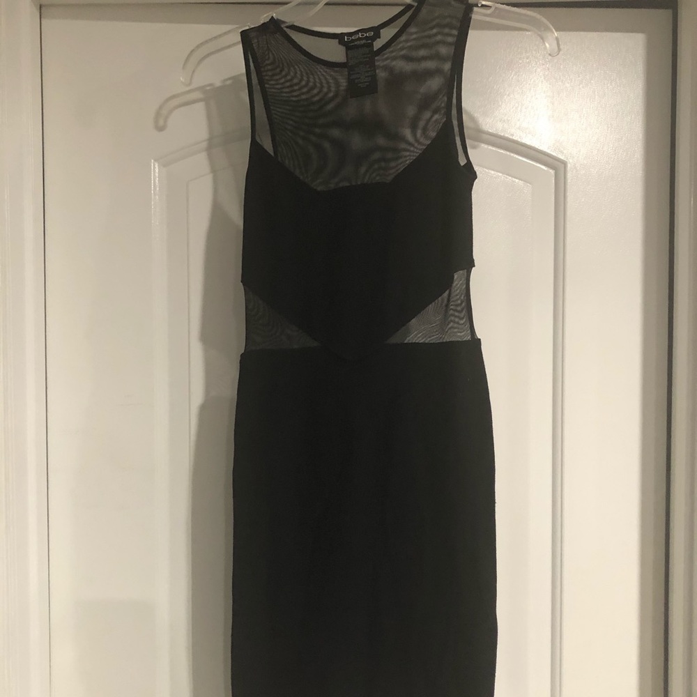 Mesh cut-out Bebe dress
